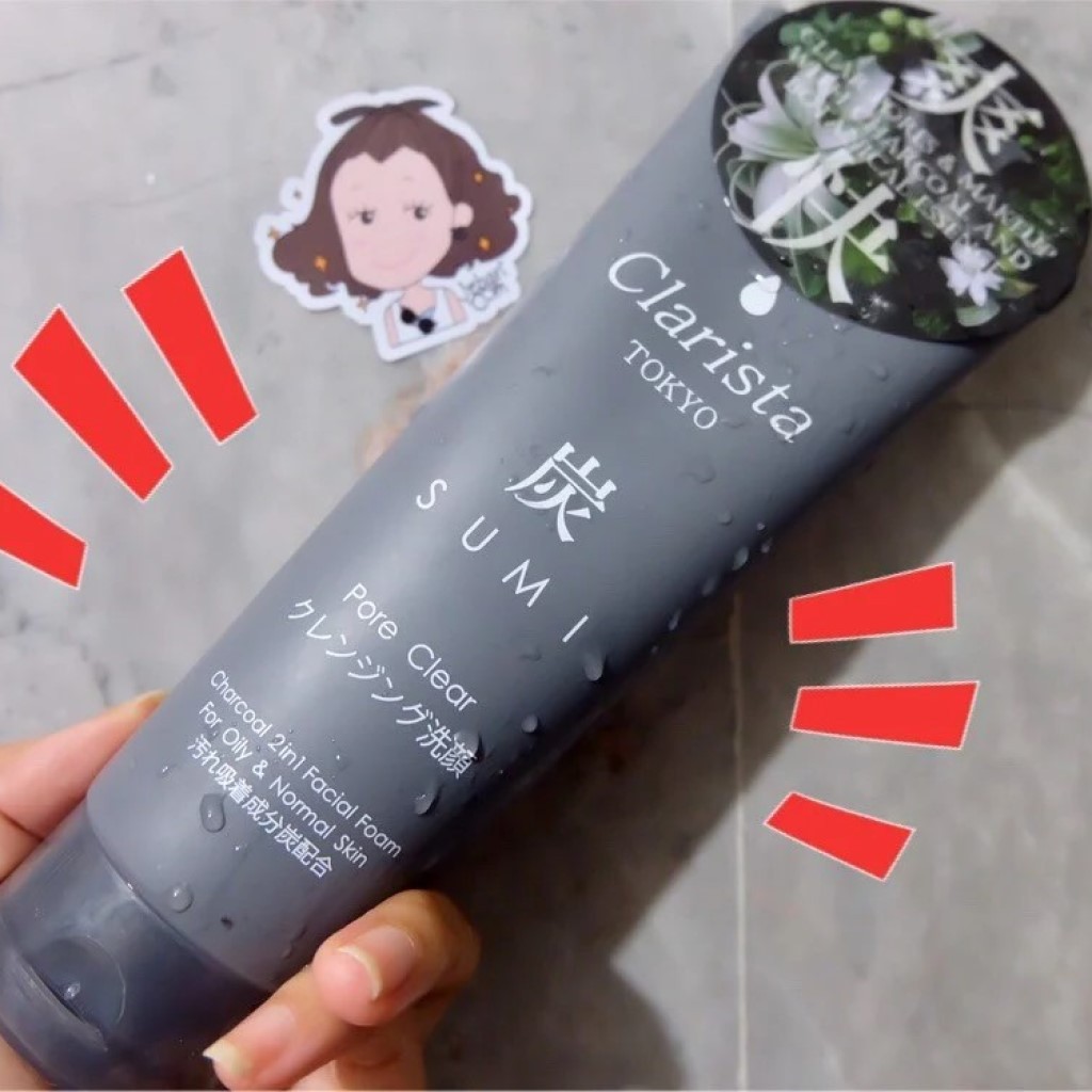 Sữa Rửa Mặt Tẩy Trang Clarista Charcoal 2in1 Facial Foam For Oily, Normal Skin than hoạt tính (xám) 160g