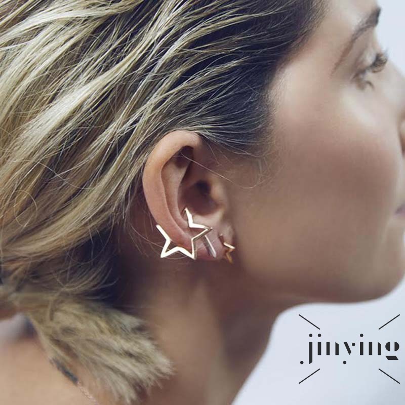 GETNOIVAS Khuyên kẹp vành tai hình ngôi sao năm cánh xinh xắn
