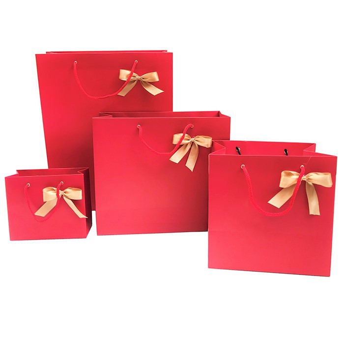 Túi đựng quà tặng màu đỏ kèm nơ xinh xắn, túi quà sinh nhật nhiều dịp | WebRaoVat - webraovat.net.vn