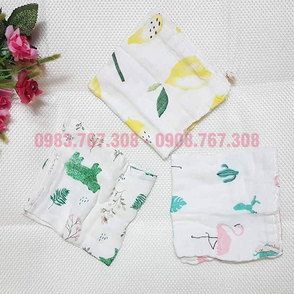 Khăn Sữa Sợi Tre Sơ Sinh  MUSLIN TREE (1 Túi 3 chiếc) - BTT00160