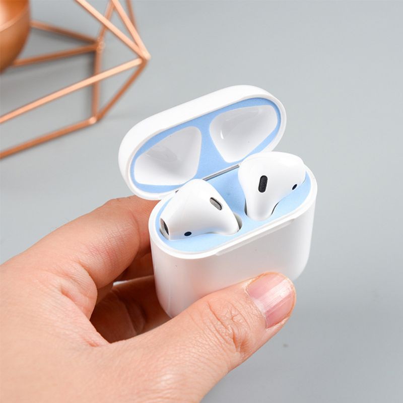 Set 6 cặp miếng dán bảo vệ chuyên dụng cho hộp sạc tai nghe Apple Airpods