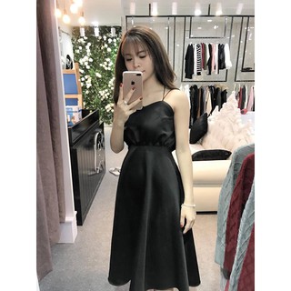 (GIÁ SỈ) [VIDEO+HÌNH THẬT] Đầm SATIN Khoét Lưng Hàng Cao Cấp