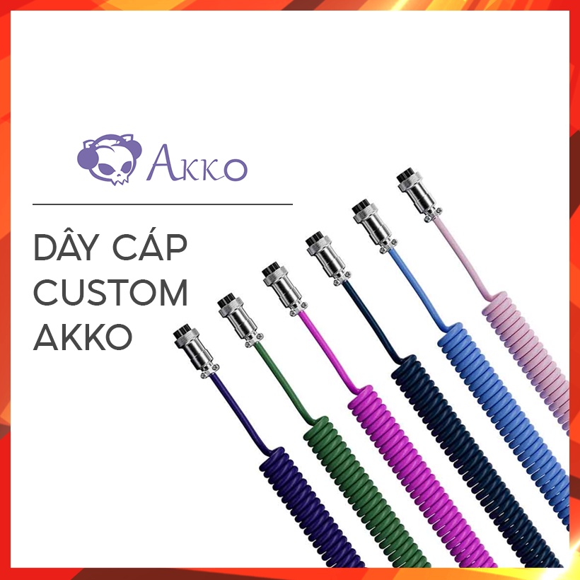 Dây Cáp Bàn Phím USB Type-C to USB Custom Akko hàng chính hãng