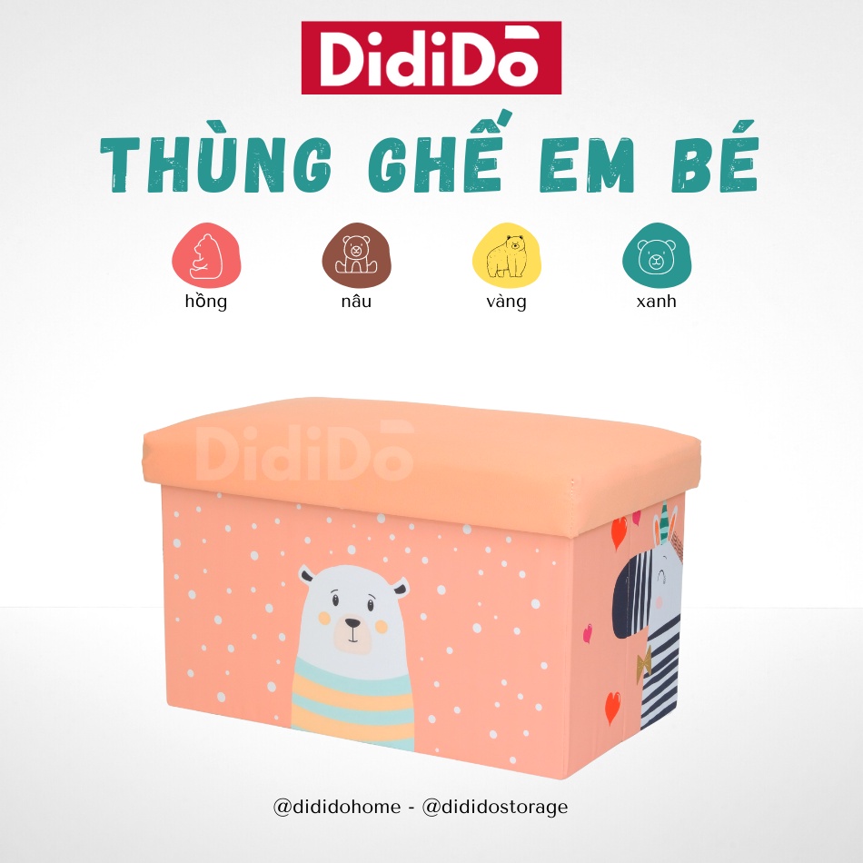 (GRAB/NOW) Thùng đựng đồ DidiDo kết hợp ghế ngồi cho bé size 51cm