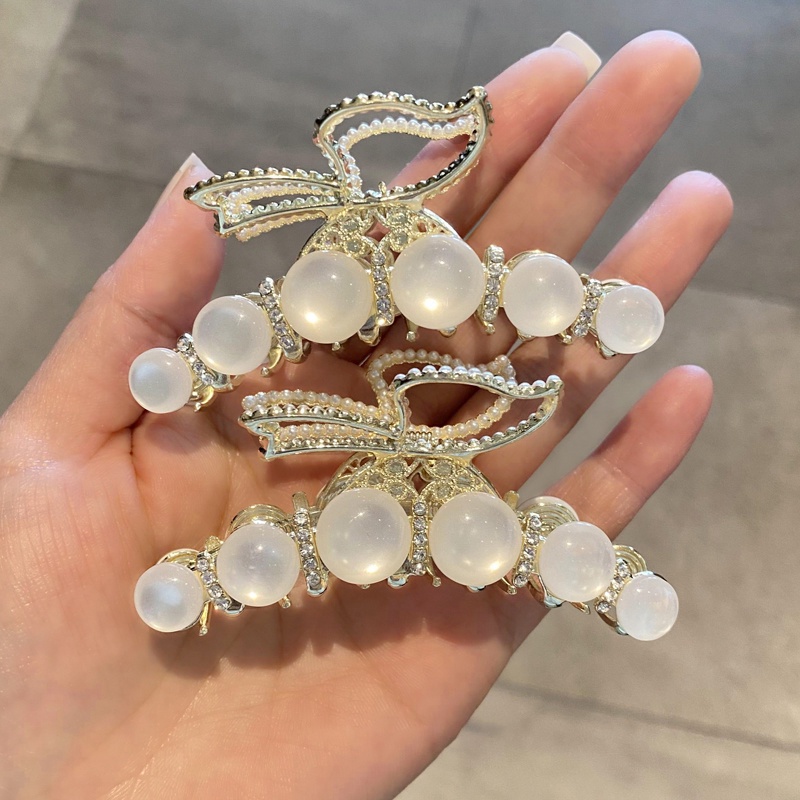 Kẹp Tóc Hình Bướm / Cá Mập Đính Đá Opal / Ngọc Trai Nhân Tạo Phong Cách Hàn Quốc