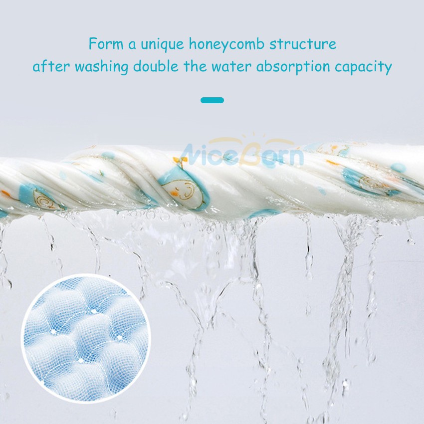 Set 3 khăn cotton mềm mại thấm hút tốt dành cho bé