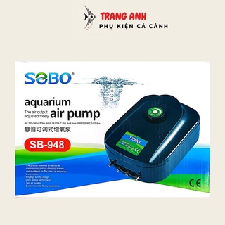 Máy sủi oxy 4 vòi sobo sb-948 , máy sủi siêu êm cho bể cá cảnh