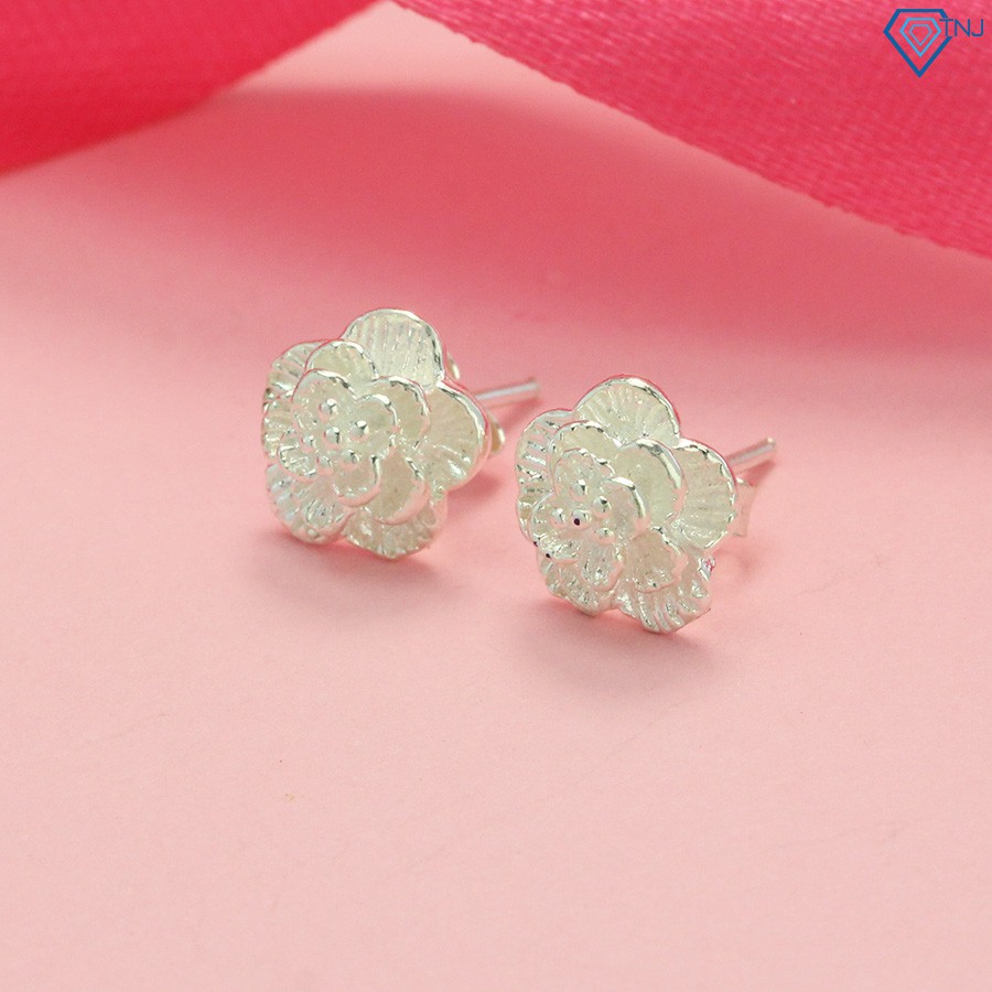 Bông tai nữ bạc 925 đẹp hình bông hoa BTN0134 Trang Sức TNJ