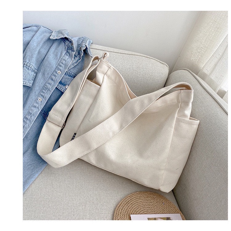 Túi Đeo Chéo Nữ vải canvas Túi Đeo Vai đi học đi chơi phong cách Hàn Quốc