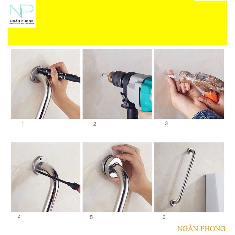 TAY VỊN AN TOÀN CHO NGƯỜI GIÀ INOX 304 GB135