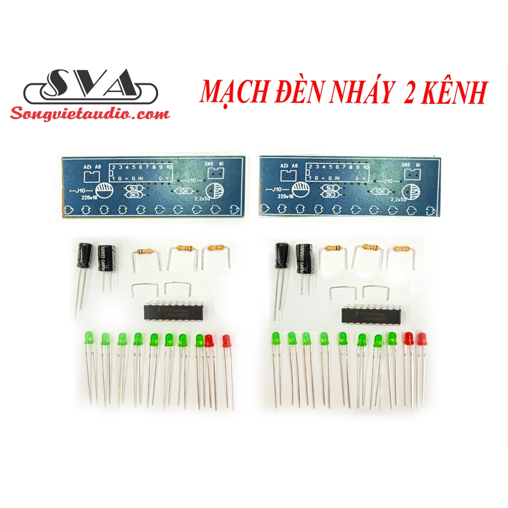 MẠCH ĐÈN NHÁY 2 KÊNH (PCB+LK)