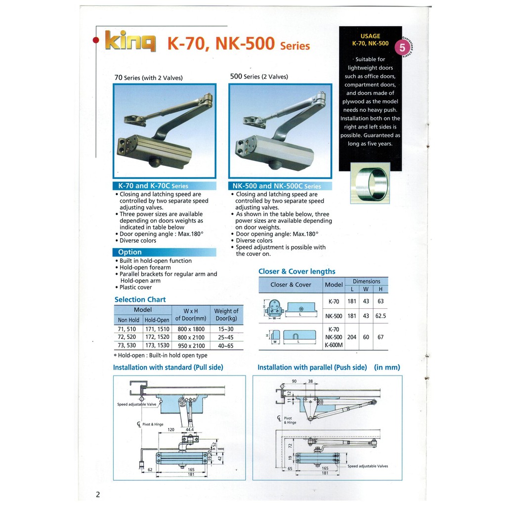 Tổng hợp tay co thủy lực Kinq Hàn Quốc