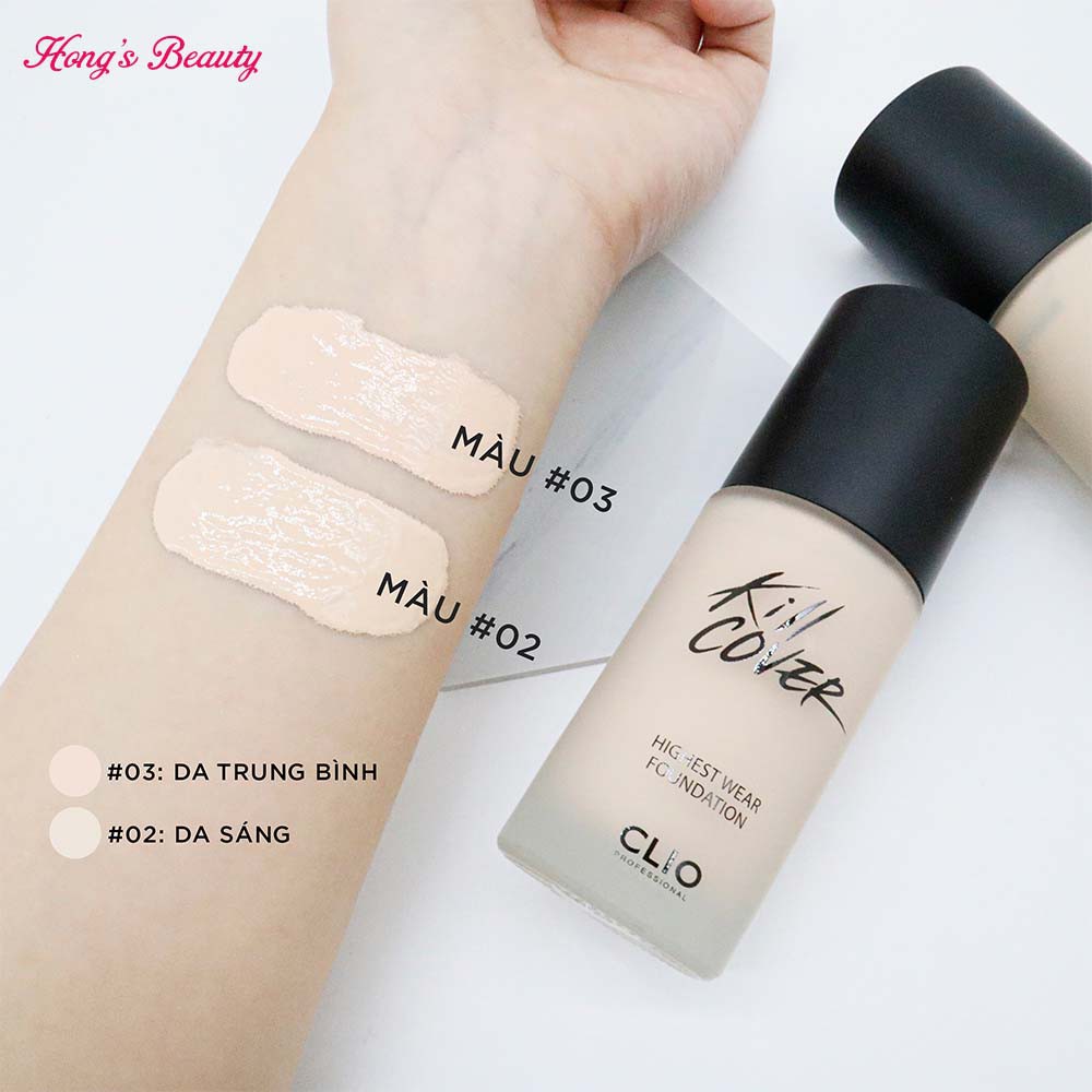 Kem nền Clio Kill Cover Highest Wear Foundation làm trắng da - HONGS BEAUTY | BigBuy360 - bigbuy360.vn