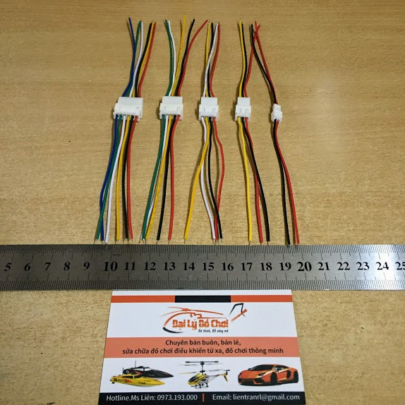Dây nối cặp Jack đực cái 2p 3p 4p 5p 6p có dây dài 10cm