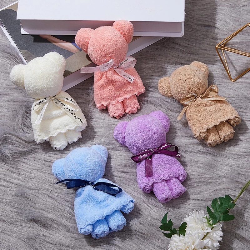 1 Set Khăn Lông Cừu San Hô Dày 30x30cm Thấm Hút Tốt Đa Năng