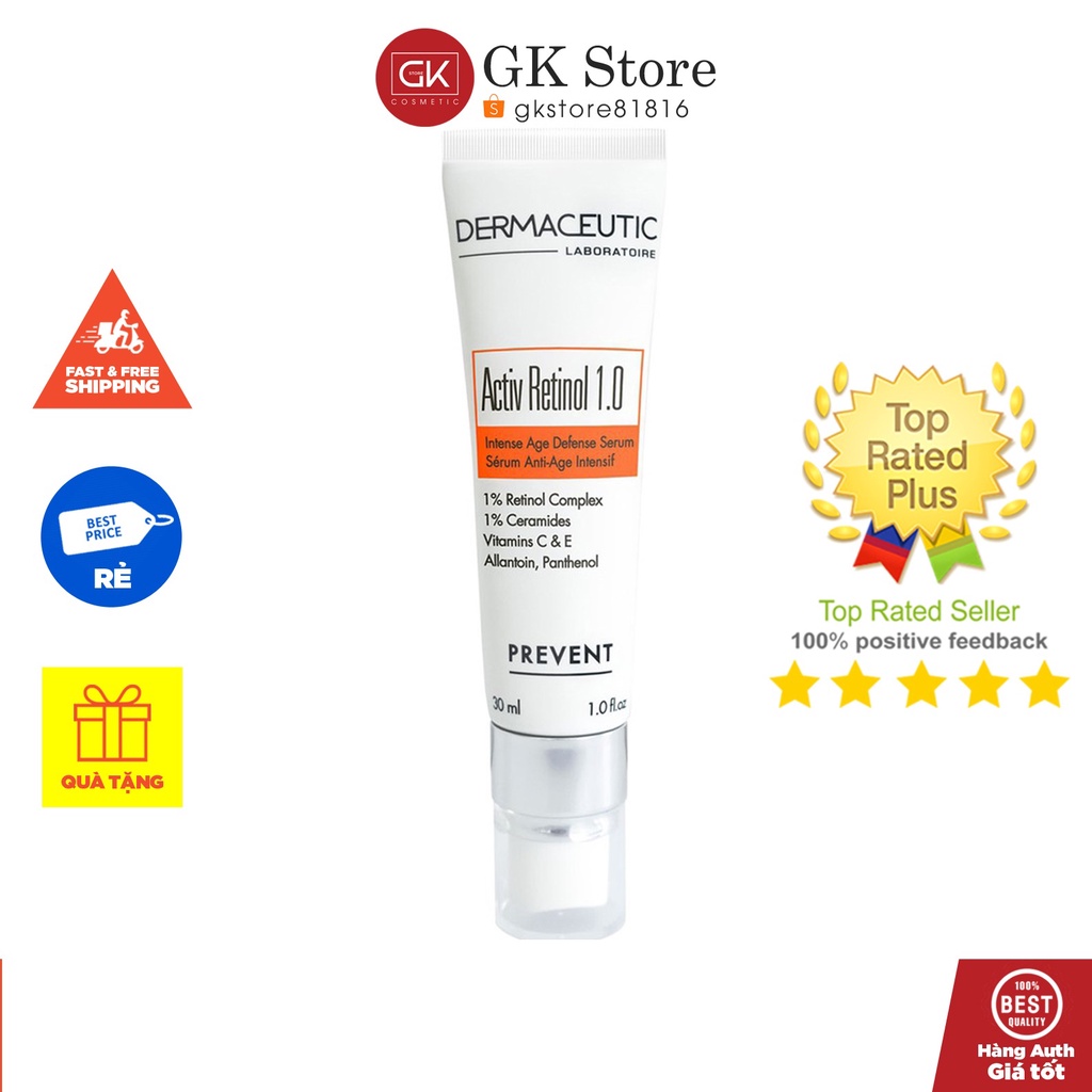 Dermaceutic Active Retinol 1% - Serum Cải Thiện Kết Cấu Da Chống Lão Hóa Mạnh Mẽ 30ml