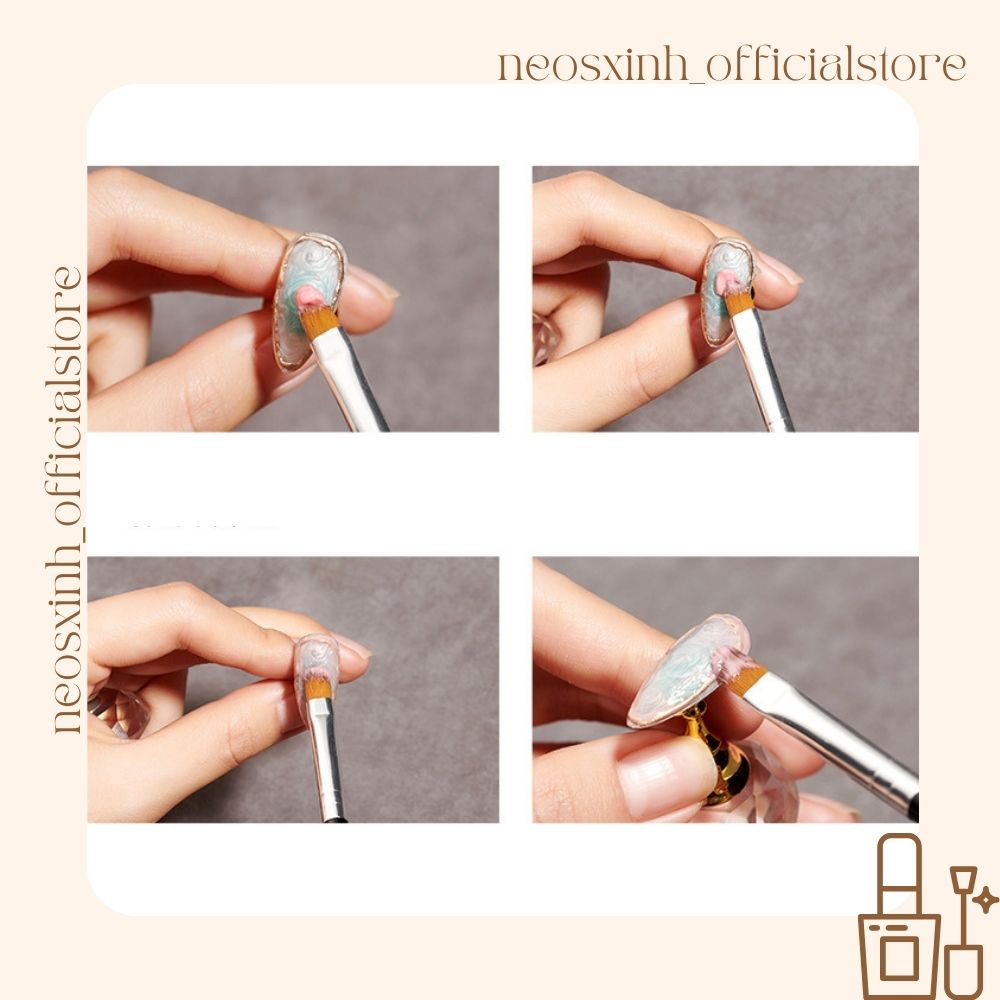 Cọ Vẽ Sơn Móng Tay Màu Đen - Neosxinh Nails