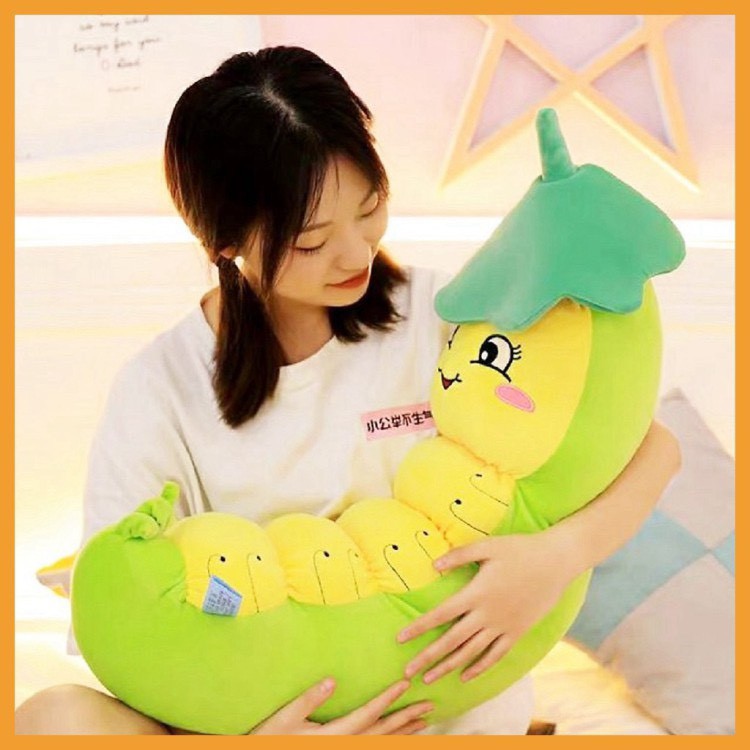 Gối Ôm Hình Sâu Hàng Loại 1 size 55cm 75cm 95cm 100% Bông Siêu Nhẹ Trắng