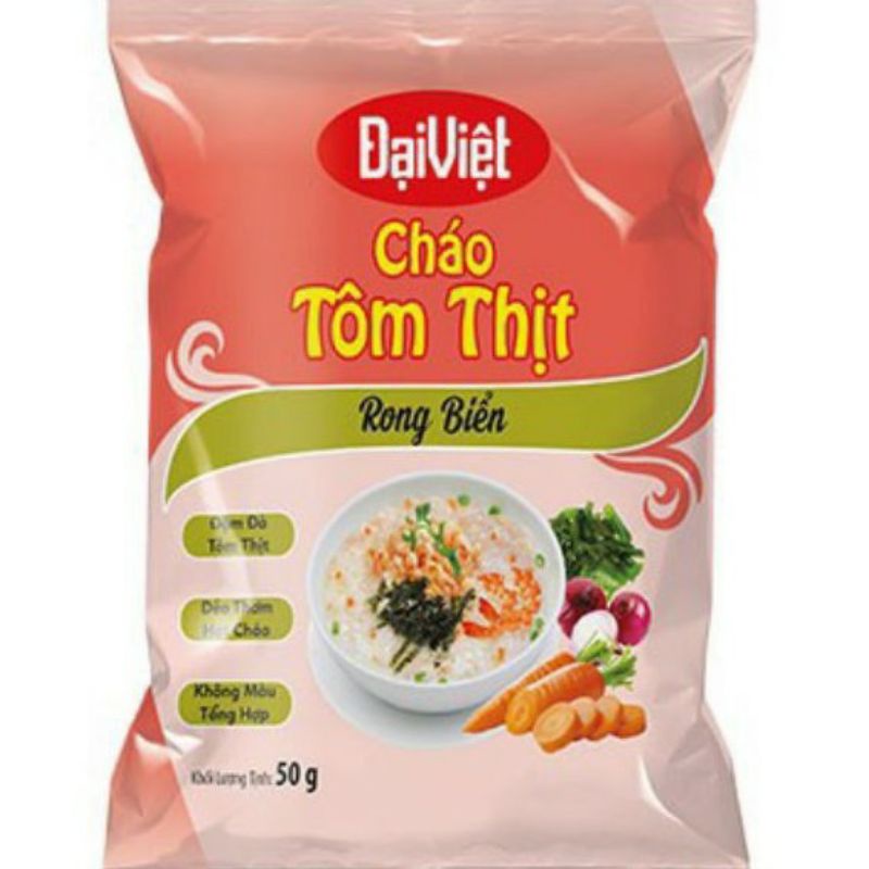 Combo 10 gói cháo tôm thịt rong biển Đại Việt gói 50g - yenthu