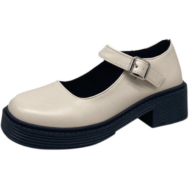 Giày da công chúa thời trang xuân thu phong cách Retro cho nữ 2021