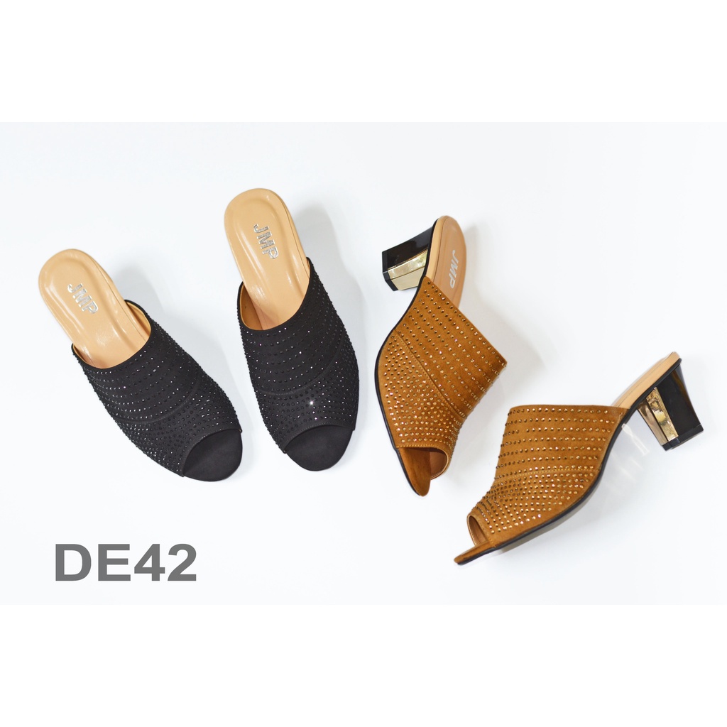 Giày Cao Gót Nữ Đính Hạt Trẻ Trung Cao 5cm - JMP - Chất Liệu Simili Sang Trọng - DE42