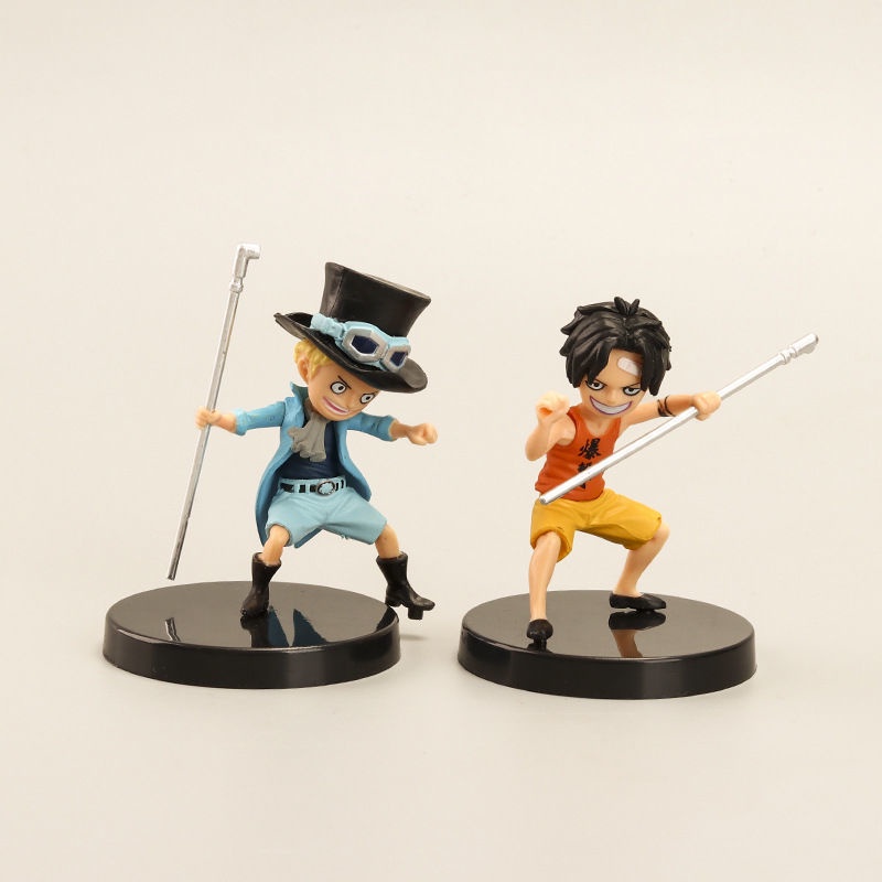 Set 3 Đồ trang trí Nhân Vật Phim Hoạt Hình One Piece Bằng Pvc