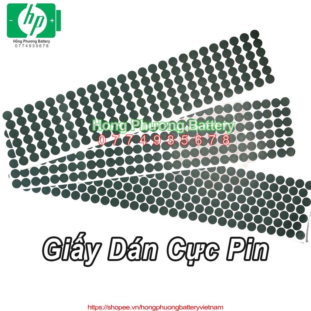 Giấy dán đầu pin 18650 Tờ Lớn chất lượng [ HP Battery ]