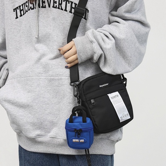 Túi đeo chéo mini 2 trong 1 thời trang phong cách ulzzang Hàn Quốc cho nam