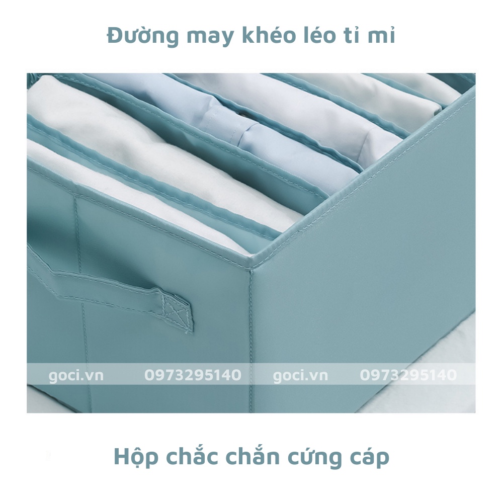 Hộp đựng đồ lót quần áo hè chia nhiều ngăn vải không dệt VNXK tiện lợi tiết kiệm không gian cho tủ quần áo