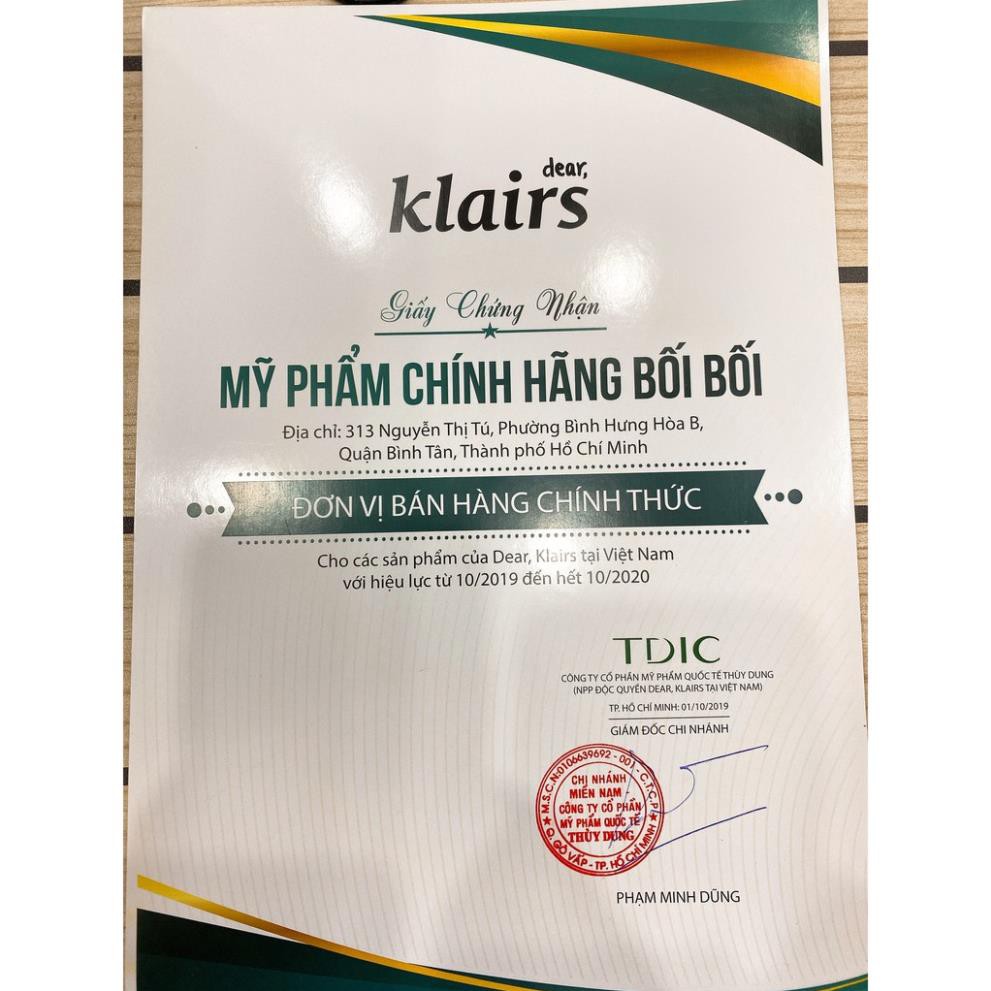 Nước Hoa Hồng Da Nhạy Cảm KLAIRS Chính Hãng Hàn Quốc 180ml Mẫu Mới