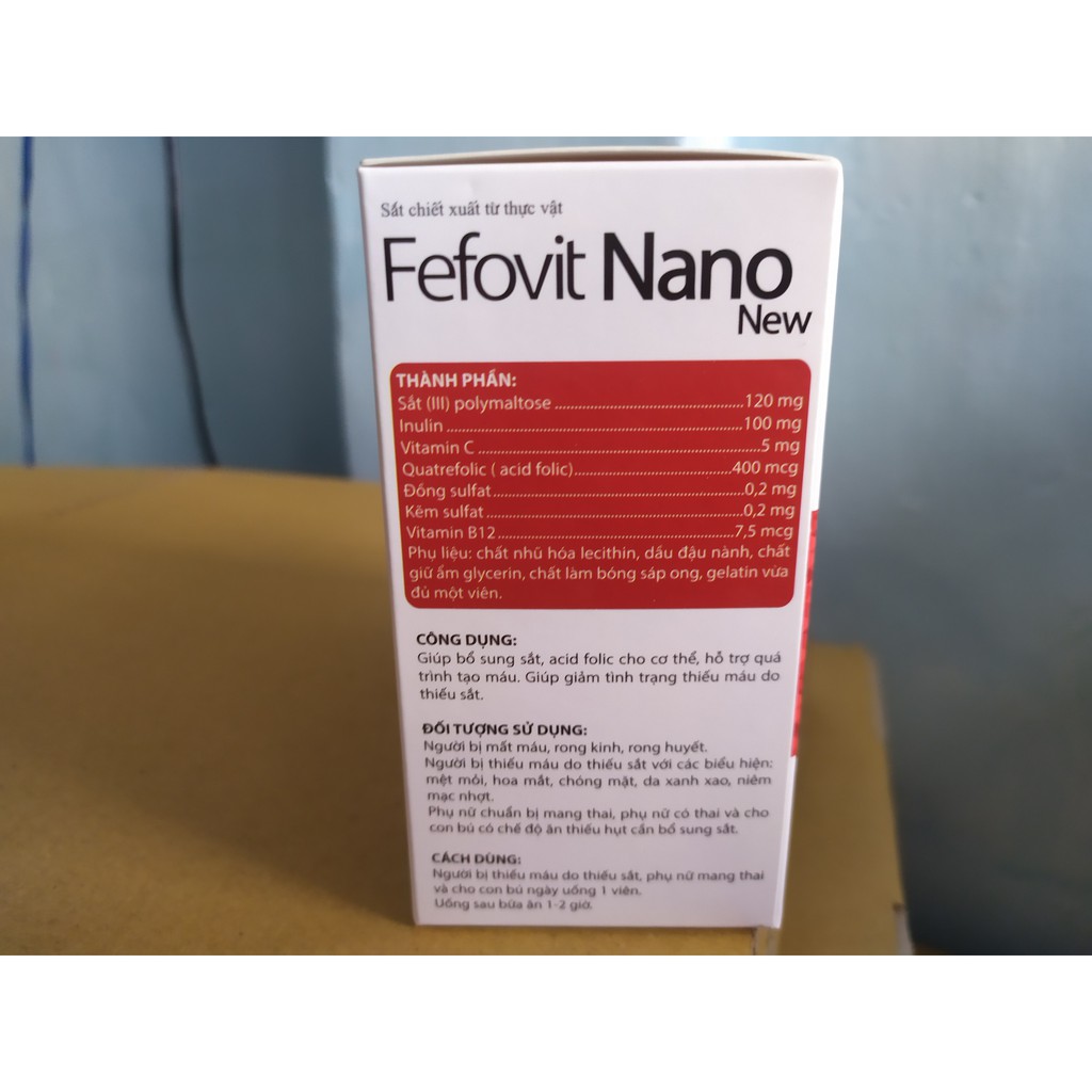 Fefovit Nano bổ sung sắt và vitamin giảm thiếu máu do thiếu sắt, hỗ trợ quá trình tạo máu, quá trình tạo hồng cầu