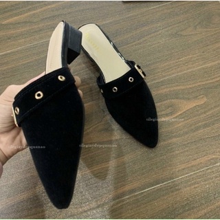 Giày búp bê phối khóa vuông