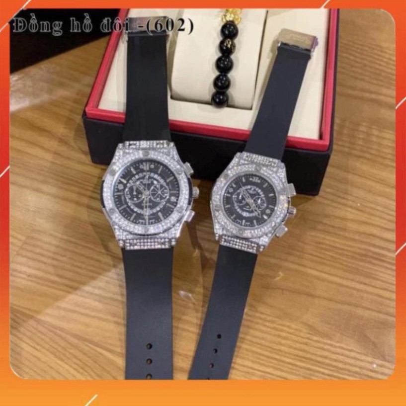 Đồng hồ nam nữ Hublot - đồng hồ unisex cặp đôi dây cao su có bảo hành 12tháng - Shop450