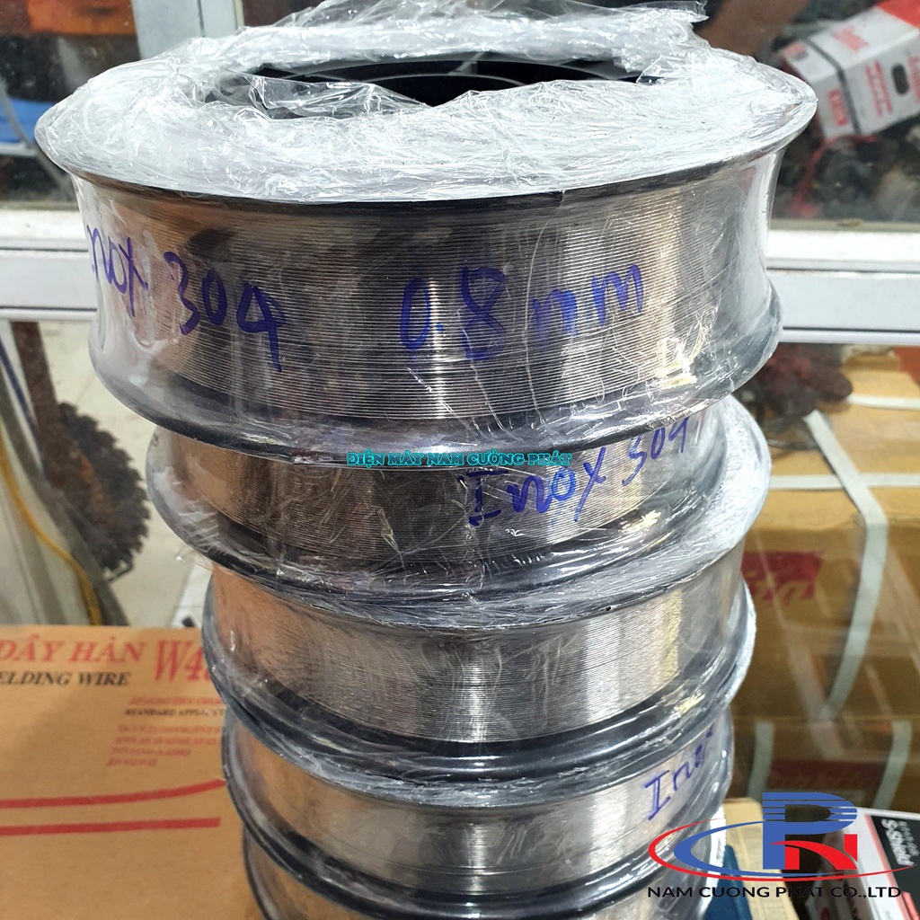 Cuộn dây hàn mig Inox 304 0.8mm- Cuộn 5kg