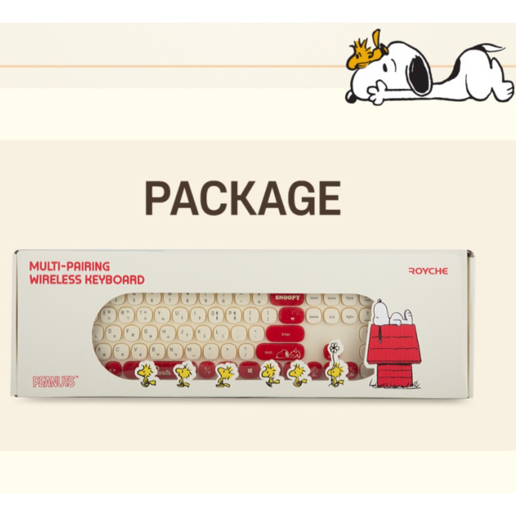 Bàn phím không dây Bluetooth Peanuts Snoopy Multi pairing Beens Company