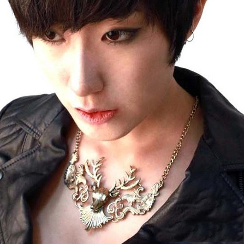 Dây chuyền hợp kim hình đầu hươu màu bạc