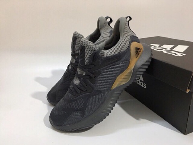 [Rẻ vô địch] Giày thể thao Adidas Alphabounce màu xám xanh cánh vàng cao cấp