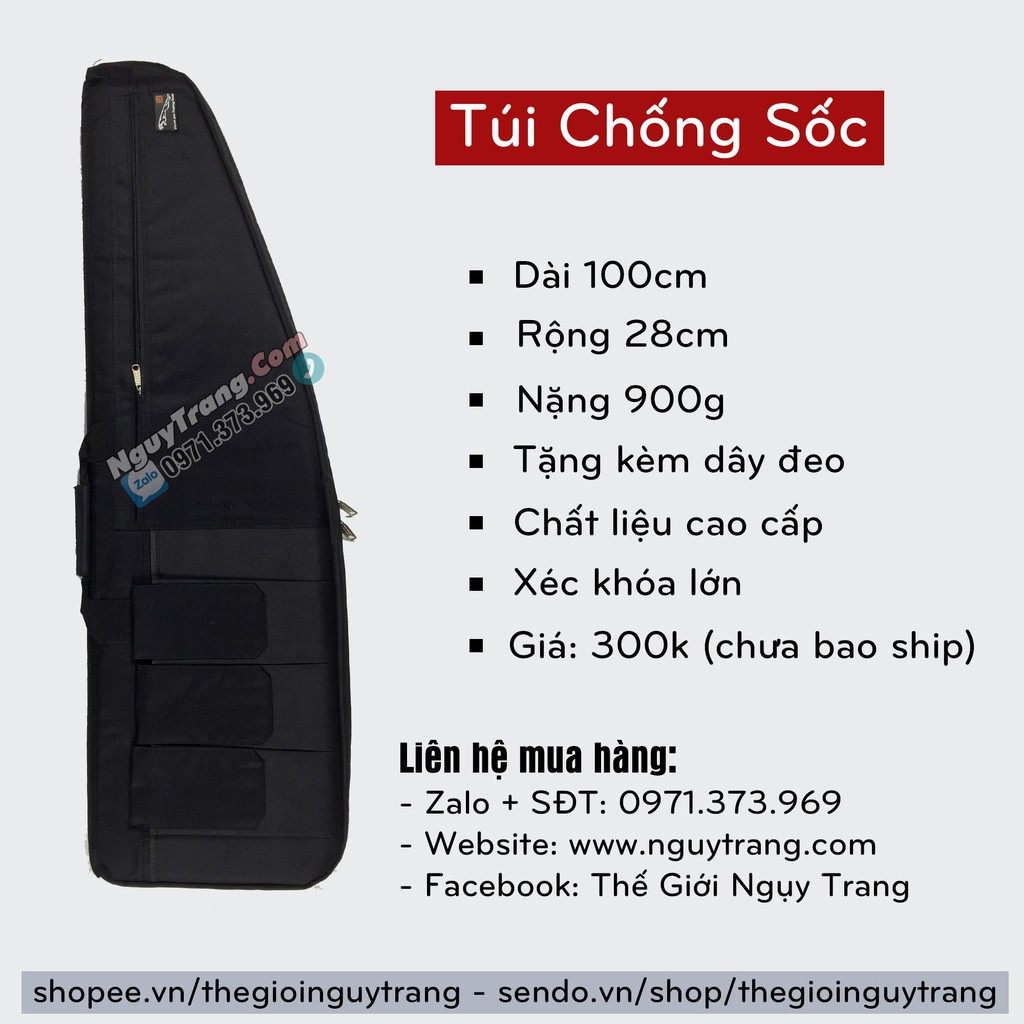 [Dài 1 mét] túi chống sốc đựng cần câu cá màu đen chéo 100cm