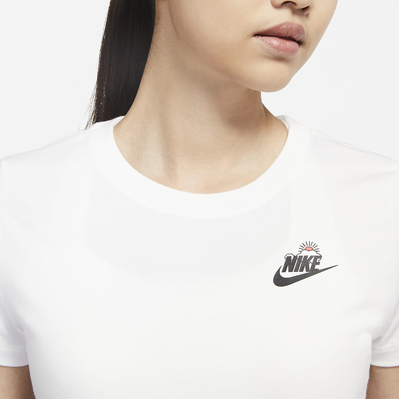 Áo Thun Nike Ngắn Tay Cổ Tròn Thời Trang Hè 2021 Cho Nữ Dj6296-100