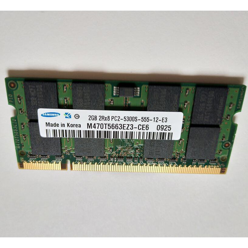 Thẻ Nhớ Ram Samsung 4gb Ddr2 667mhz Memori 2x2gb Pc2-5300s Cl5 Sodim