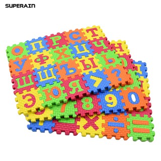 Set 60 Thảm Xốp Ghép Hình Bảng Chữ Cái Tiếng Nga Cho Bé