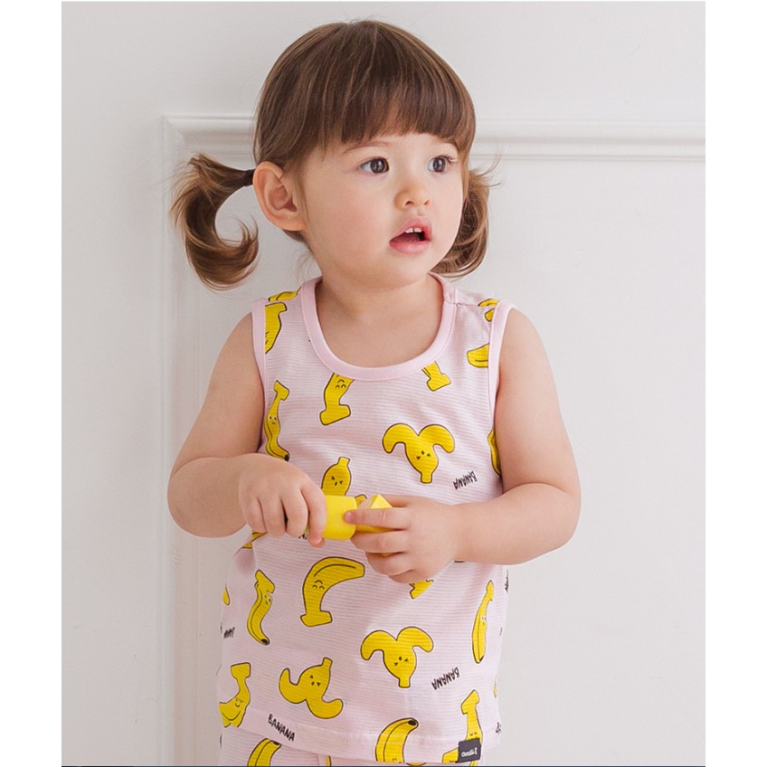 Bộ ba lỗ cotton giấy Cordi - I bé gái