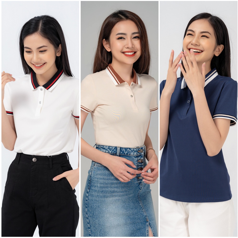 Áo polo nữ mắt chim YODY áo phông cao cấp , vải thoáng mát, thun hút ẩm tốt yody fashion APN3706 | BigBuy360 - bigbuy360.vn
