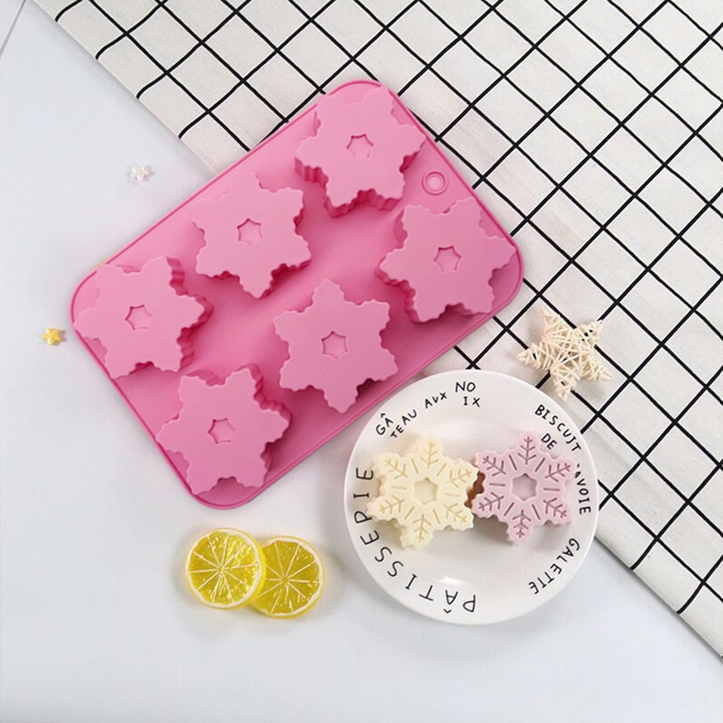 Khuôn Silicone Làm Bánh & Xà Phòng Hình Bông Tuyết