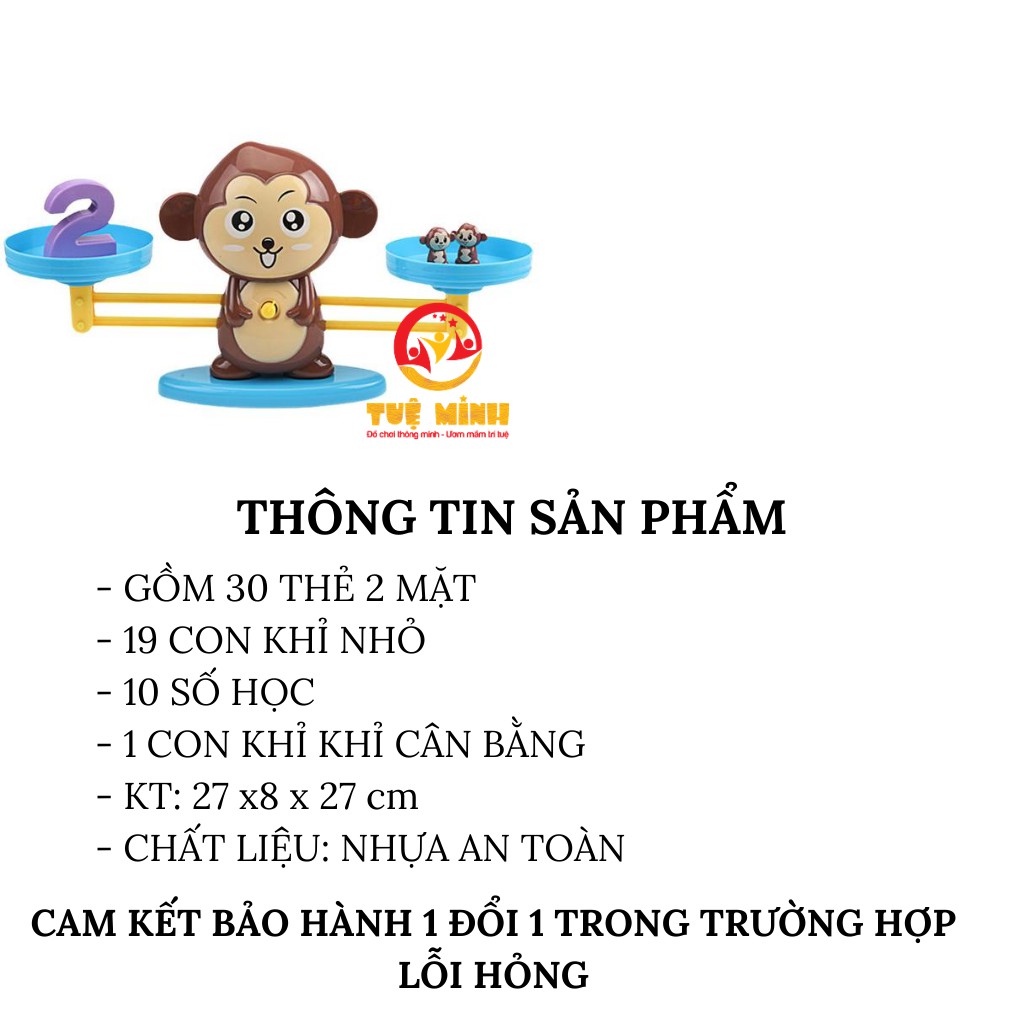 Bộ Đồ Chơi Khỉ Toán Học Cân Bằng Thông Minh Monkey Balance Cho Bé Học Số Đếm