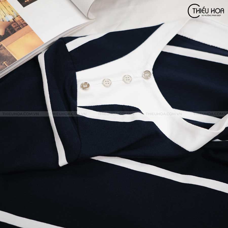 Áo Thun Cotton Sọc Ngang Trẻ Trung Thiều Hoa P24