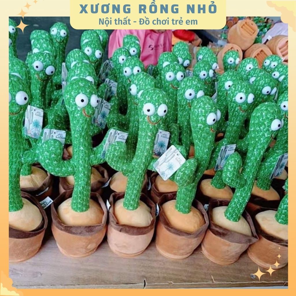 Xương rồng nhảy múa có đèn led, dây sạc, cây xương rồng nhại giọng, phát 120 bài nhạc tiếng việt