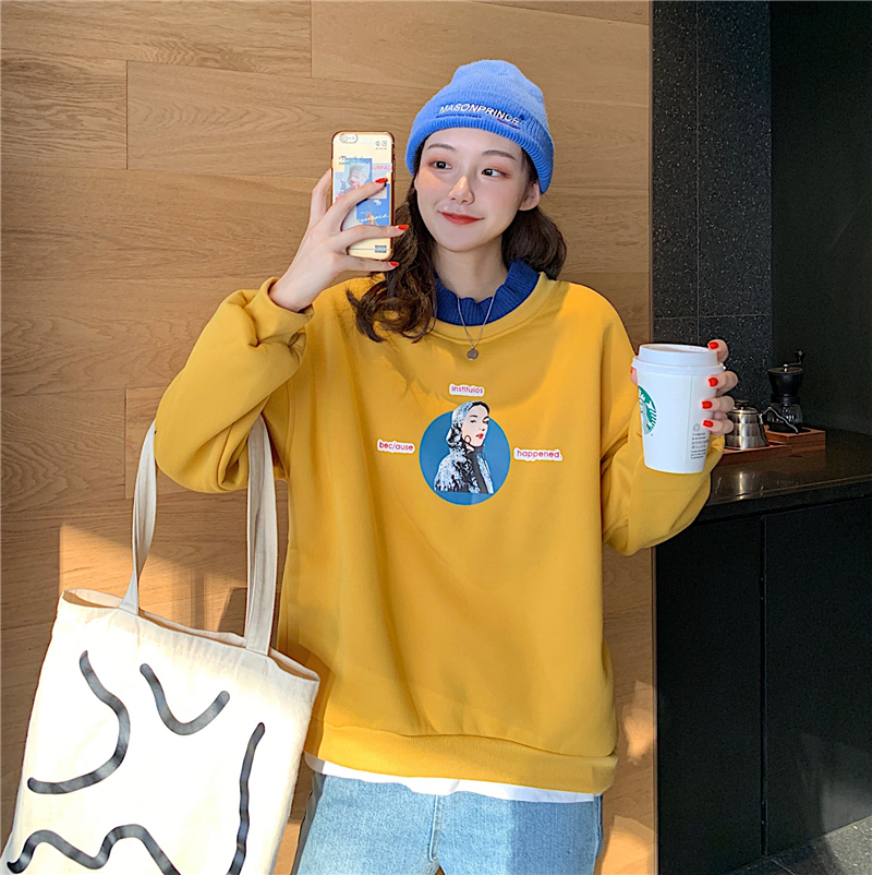 Áo Sweater Tay Dài Dáng Rộng Thời Trang Mùa Thu Cho Nữ