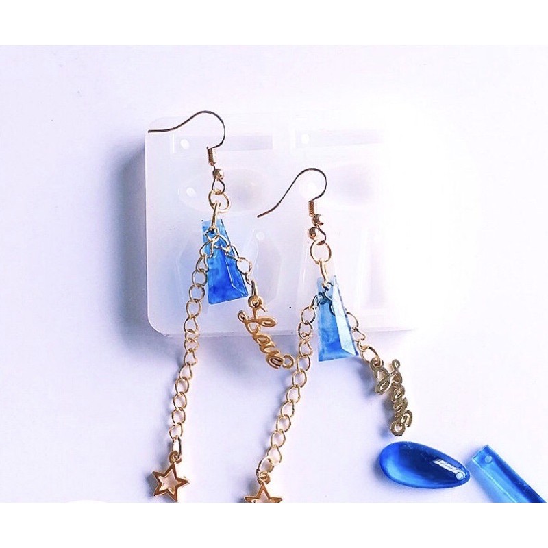 Khuôn resin mặt bông tai theo cặp