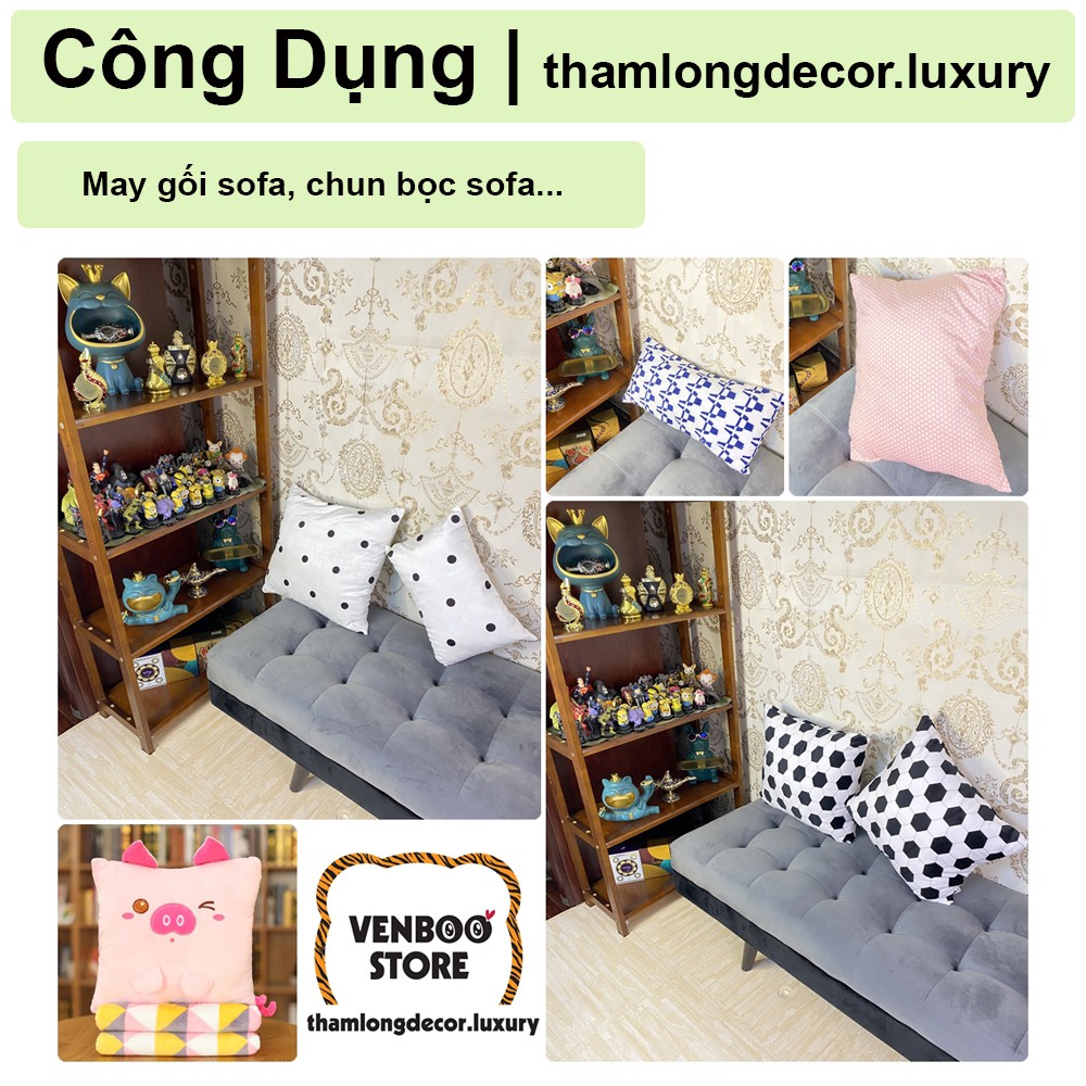 ️ 1m x 1m6 Vải nhung may nệm thú cưng vải bọc gối sofa vải may Ga Giường Nệm vải may đồ handmade